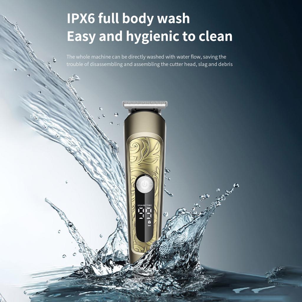 6 In 1 Electric Beard Trimmer Hairdresser Multifunction USB Electric Push Clipper Nose Hair Remover