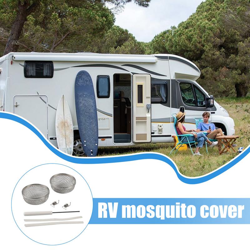 Экран водонагревателя для автодома 2 шт. Вентиляционный экран Крышка печи Крышка вентиляционного отверстия печи для автодома 2,8 дюйма Защита из нержавеющей сетки с инструментом для установки