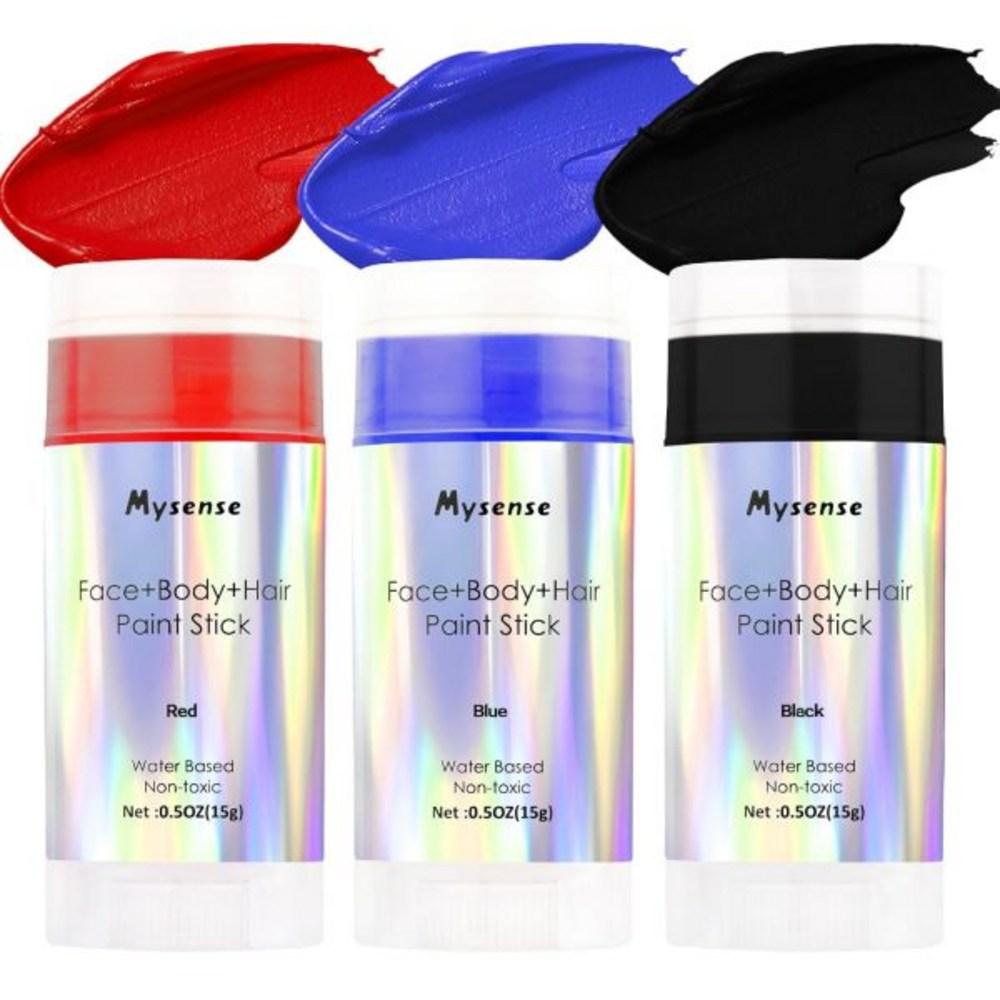 Краска для тела Mysense Red White and Blue Clown Face, водорастворимая, нетоксичная, кремовая краска для косплея, красный+синий+черный