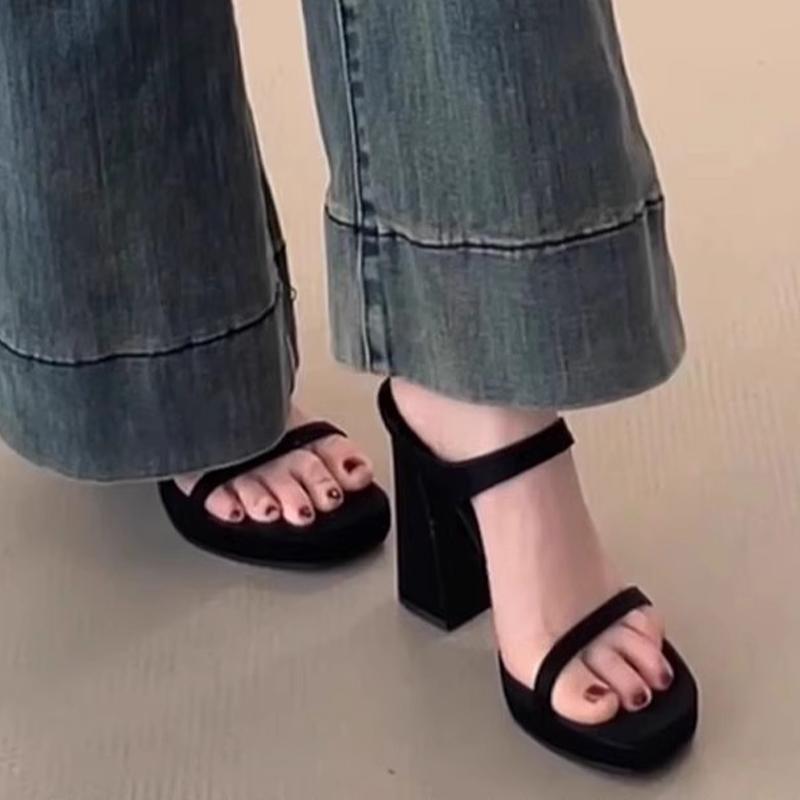 Туфли на высоком каблуке женские тапочки массивная обувь платье элегантные женские туфли-лодочки 2025 новые дизайнерские сандалии роскошные женские де сапатильяс