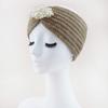 Вязаная повязка на голову Мягкая эластичная широкая повязка для волос с искусственным жемчугом Повязка на голову Зимние аксессуары для волос Однотонная
