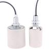 E14/E27 Ceramic Screw Lamp Holder Led Light Heat Resistant Adapter Home Use Round Socket For Bulb Base With Cable