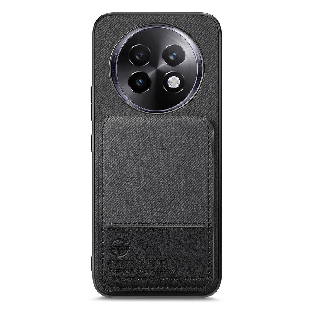 For Realme 13 Pro 5G (Global) Case Cloth Texture Leather+PC+TPU RFID Blocking Phone Cover with Card Holder