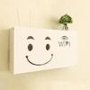 Smile Cat Pattern Shelf Wireless Wifi Router Box Wall Shelf Hanging Plug Board Bracket Storage Box Bins