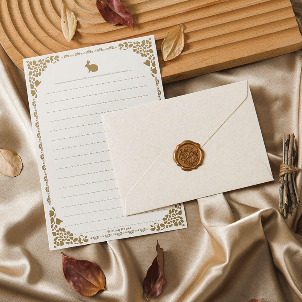 10pcs Vintage Envelopes Set Sheepskin Envelope Invitation Card Decoration Letter Paper Set Romantic Nostalgia Art