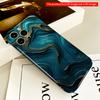 2DFlat Turquoise Gold Wave Texture Phone Case All inclusive film hard iPhone case, compatible with iPhone 18 Pro Max 17 16 15 14 13 12 11