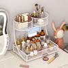 1Pc Lightweight Varnished Metal Makeup Storage Rack - No - Installation, Ideal For Vanity Countertop, For Lipstick & Skincare