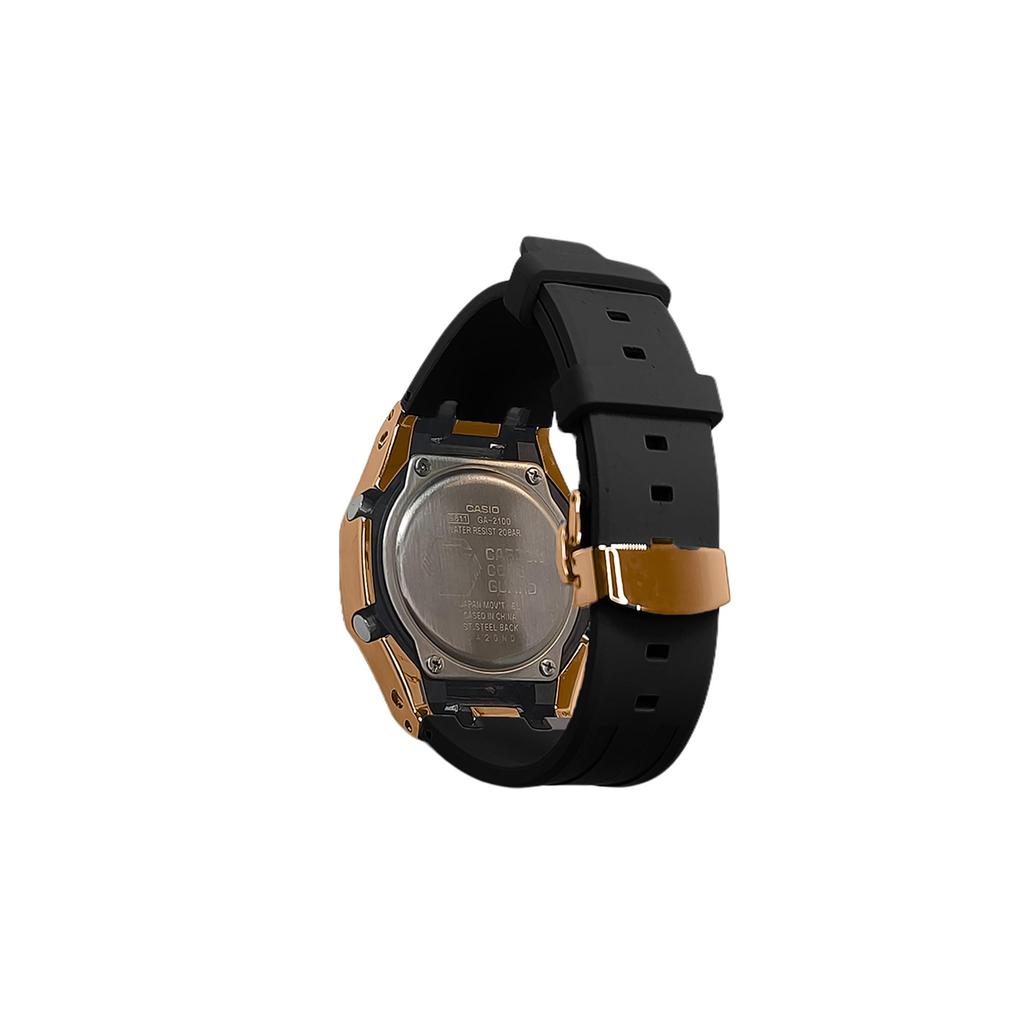 Casio Мужские часы с ЖК-дисплеем и аналоговой индикацией, серия 44 мм, черные, GA-2100-1A1(Watch3--)
