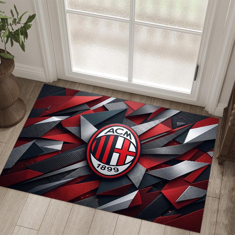 Дизайн AC Milan Кристальный Велюровый Ковер Уютный Не?Нескользящий ковер с принтом для спальни, гостиной, прихожей