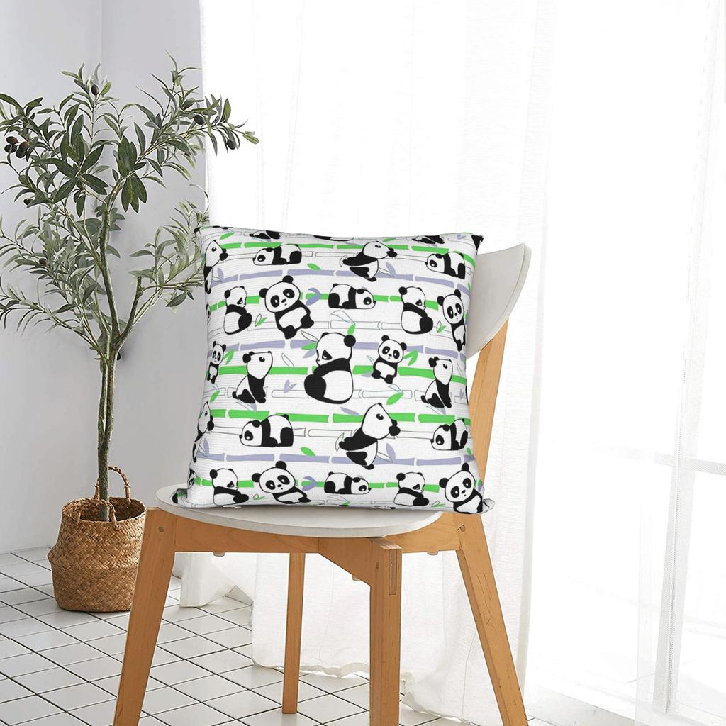 Panda Animal Pillowcase Polyester Cushion Cover Decor Throw Pillow Case Cover Seat 40*40Cm