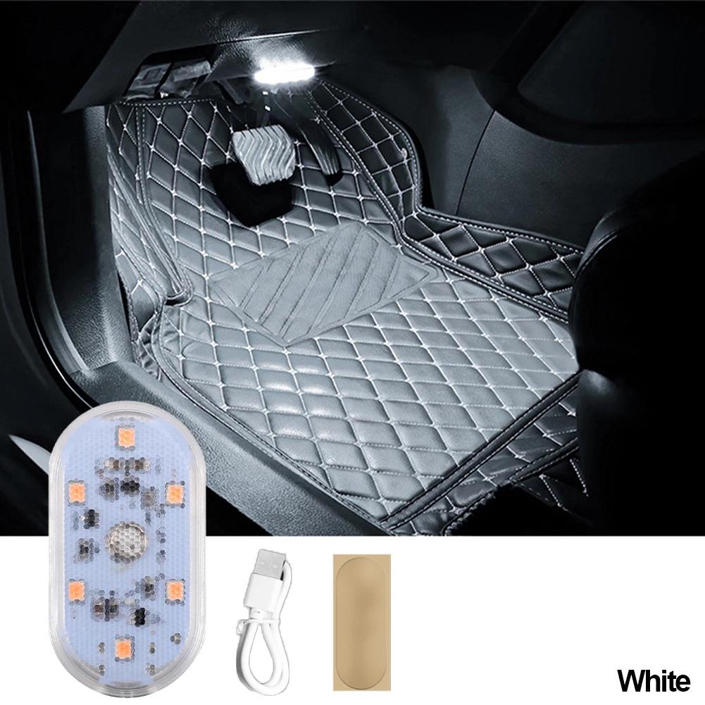 1Pcs LED Car Mini Touch Light Car Roof Magnet Camper Car Interior Lighting USB Charging Portable Auto Roof Reading Night Lamp
