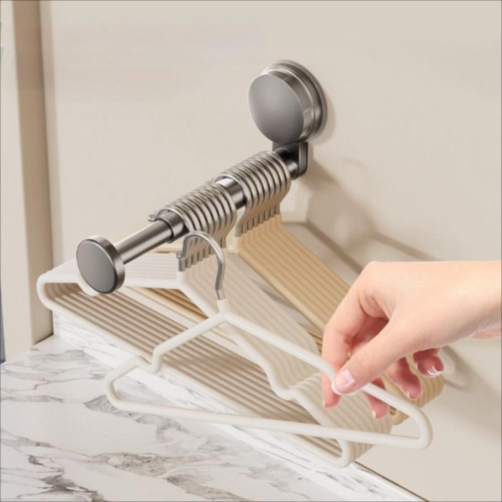 Suction Cup Installation Hanger Storage Rack Retractable Hanger Container Folding Rack Home