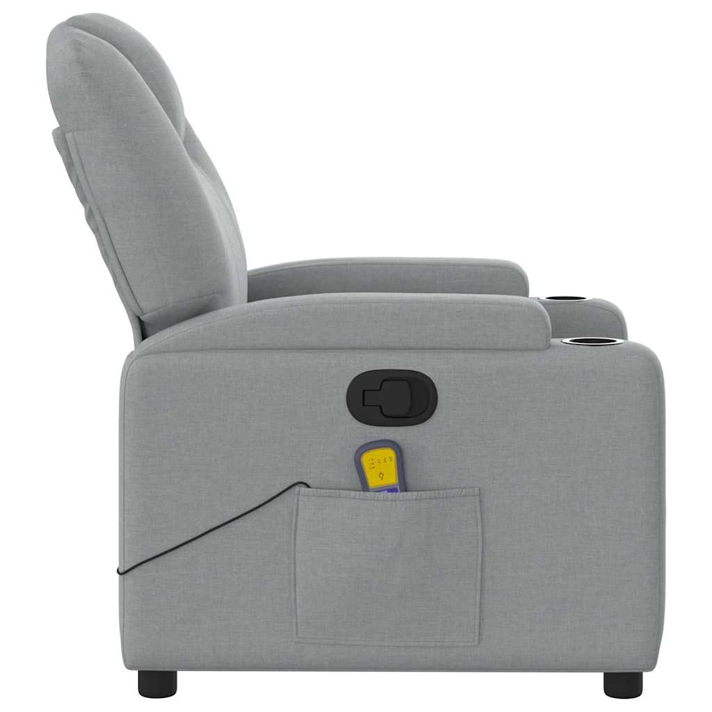 Massage Chair Light Grey Fabric