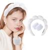 1 Set Sponge Headband Wristband Water Absorbent Face Washing SPA Padded Hair Band Elastic Wrist