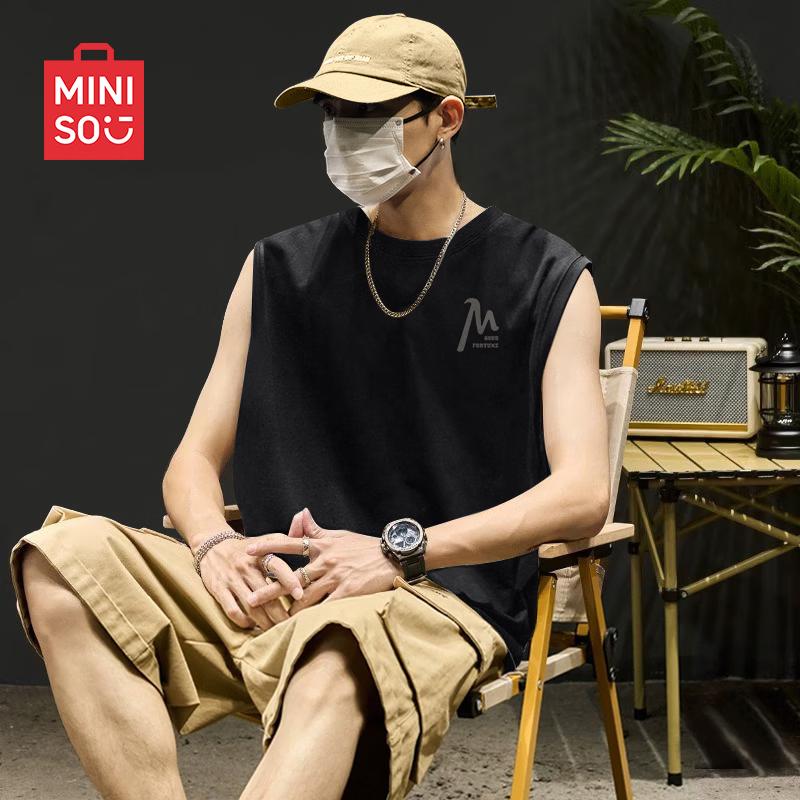 MINISO Мужская безрукавка в американском ретро стиле