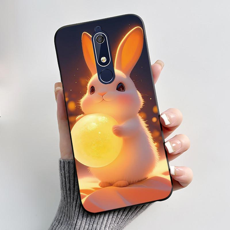 Чехол Для Nokia 5.1 6.1 Эстетичный Роскошный Милый Крутой Мальчики Девочки Мягкий силикон Чехол для телефона Задняя крышка Черный Матовый Защитный чехол