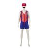 New European and American Mario Anime Costume Set: Adult Hat, Gloves, Beard, Suspenders Suit for Men.