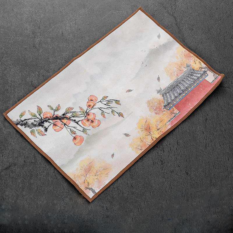 Тряпка для посуды, простое ветровое кухонное полотенце, впитывающая пеньку, серая скатерть, чайная подушечка, аксессуары для чайной церемонии