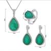 Sace Gems Классические кольца из медного сплава с цирконием, серьги, кулон, ожерелье, комплекты ювелирных изделий, подарки для свадебной вечеринки