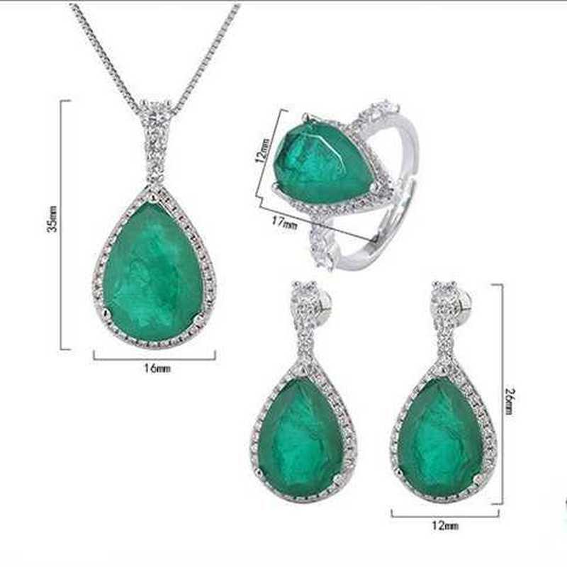 Sace Gems Классические кольца из медного сплава с цирконием, серьги, кулон, ожерелье, комплекты ювелирных изделий, подарки для свадебной вечеринки