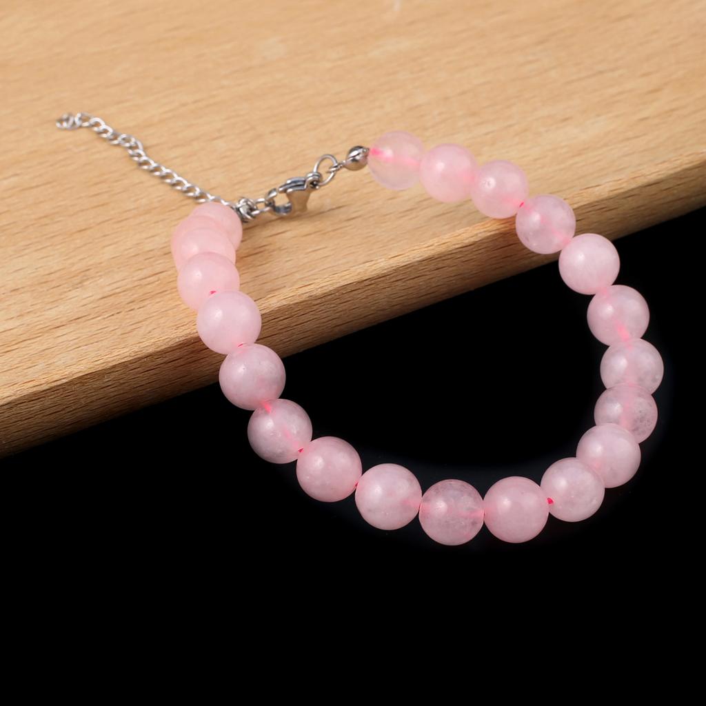 1Pc, Energy Natural Stone Round Beads Bracelet, Bohemian Style Reiki Healing Crystal Amethyst Agate Gemstone Bracelets for Women Men Jewelry Gifts