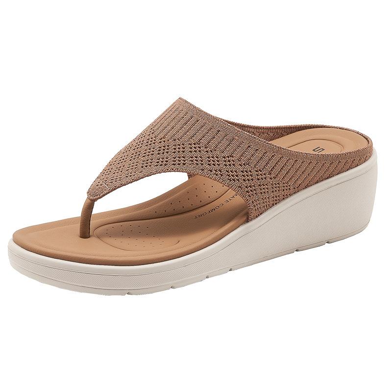 2025 Новые шлепанцы на танкетке Легкие Нескользящие Удобные Повседневные Спортивные Шлепанцы на подошве MD Повседневные Шлепанцы-вьетнамки Модные