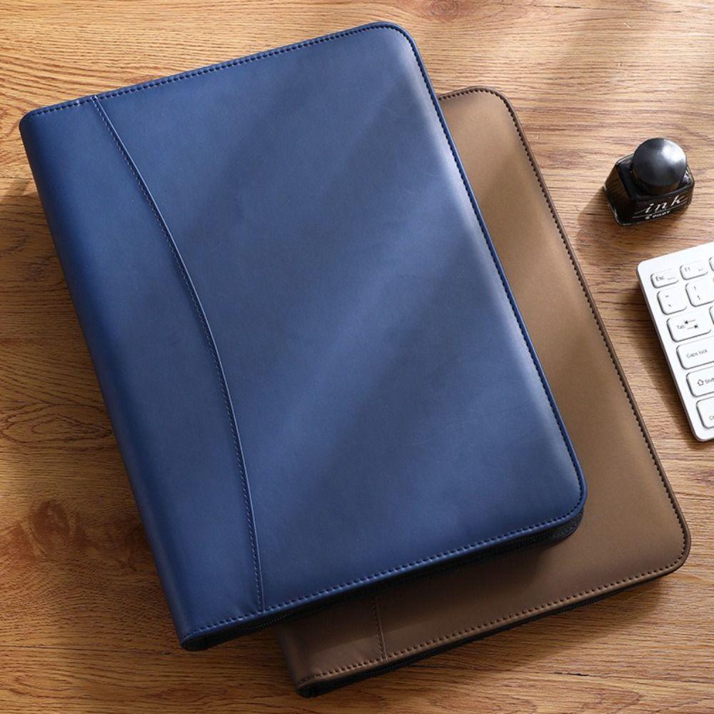 Папка для файлов формата А4 на молнии с калькулятором, блокнот для заметок на совещании, портативный бизнес-блокнот, совещание