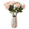 Artificial Silk Rose Bouquet For Wedding Decor Photography Props Home Use