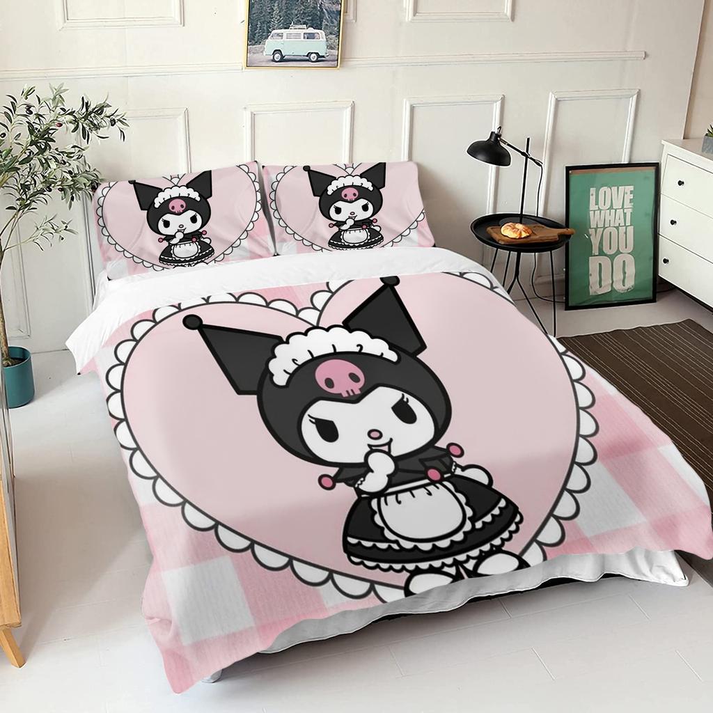 Серия Sanrio Kurome 3-предметный 1 пододеяльник Комплект постельного белья из одного предмета Conforte Luxus Изысканный Подарок на День Рождения Полиэстер Домашний Декор