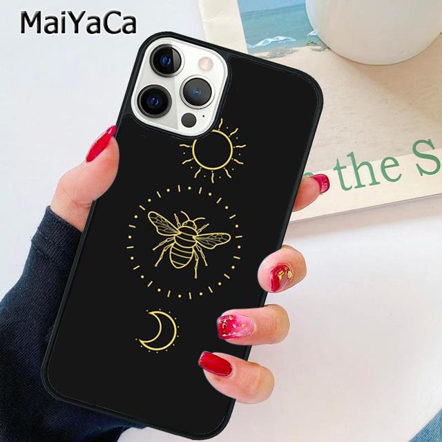 Чехол для телефона с пчелами Для iPhone 17 Air 13 14 16 16e 15 pro max plus 11 12 корпус coque