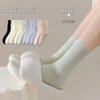 Женские тонкие хлопковые носки, устойчивые к запаху - до середины икры, влагоотводящие, не скатывающиеся, однотонные, бесшовные, универсальные для весны/лета.
