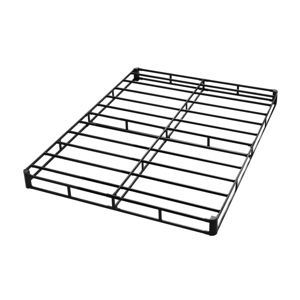 Box Spring, Queen Size Bed Frame with Washable Fabric Cloth, Heavy Duty Metal Frame for Queen Bed, 130 mm Mattress Foundation, 1587.57 kg Max Weight