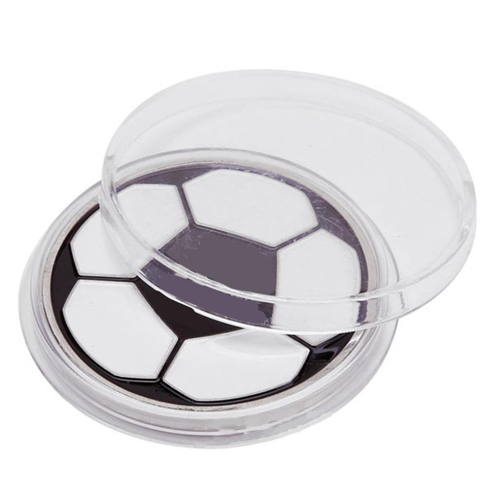 1 шт. Футбольная монета для подбрасывания, инструмент для подбрасывания монеты судьей, с пластиковым футляром