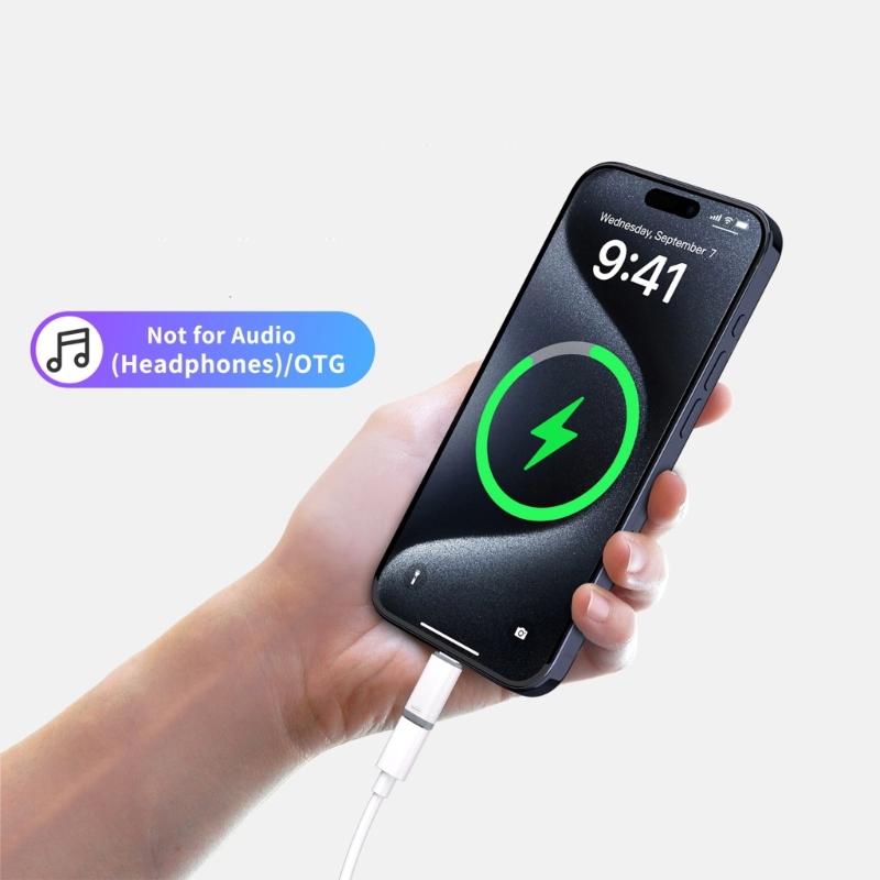 Адаптер Lightning на USB-C для телефона, алюминиевый адаптер-зарядное устройство, быстрая зарядка и передача данных, легко носить с собой для телефона 16