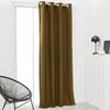 Insulated Curtain with Plain Eyelets Bronze 140x240 Cm