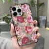 Прозрачный чехол для телефона из ТПУ с розовыми и красными розами для IPhone 16 15 14 13 12 11 Pro Max 7 8 plus X XR XS Ударопрочный мягкий чехол