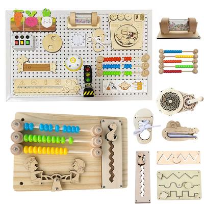 Монтессори Бизиборд DIY Аксессуары Деревянные Игрушки Бизиборд Активность для Мелкой Моторики Малыша Доска Активности Обучающие Игрушки для Детей