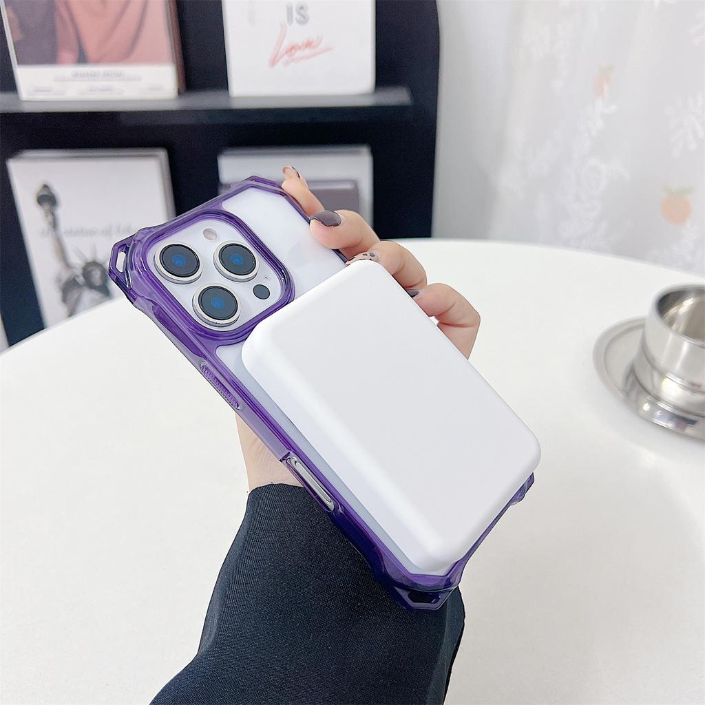 For iPhone 15 Pro Magnetic Case Ring Kickstand TPU+PC Phone Cover with Lanyard