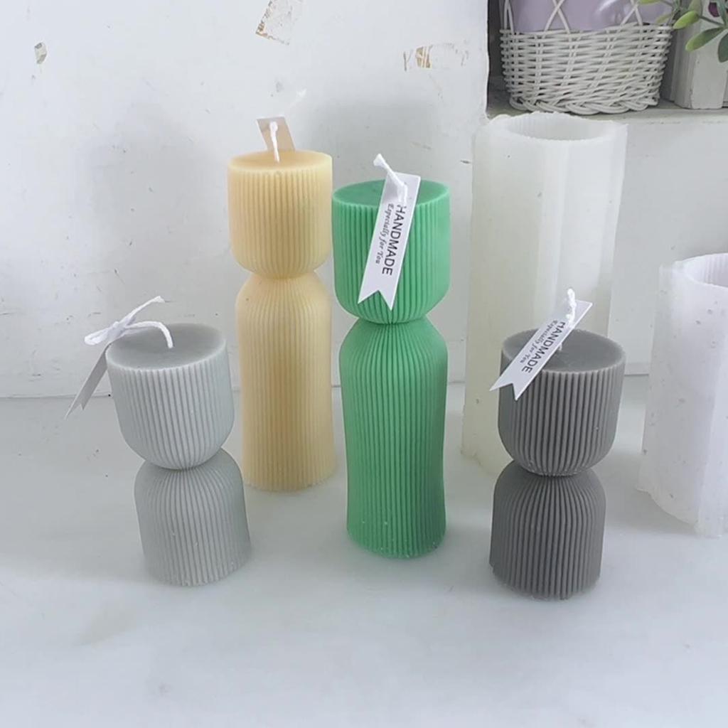 Cylinder Candle Molds Silicone Mold for Candle Making Reusable Candle Resin Epoxy Mould Casting Molds DIY Silicone Mould