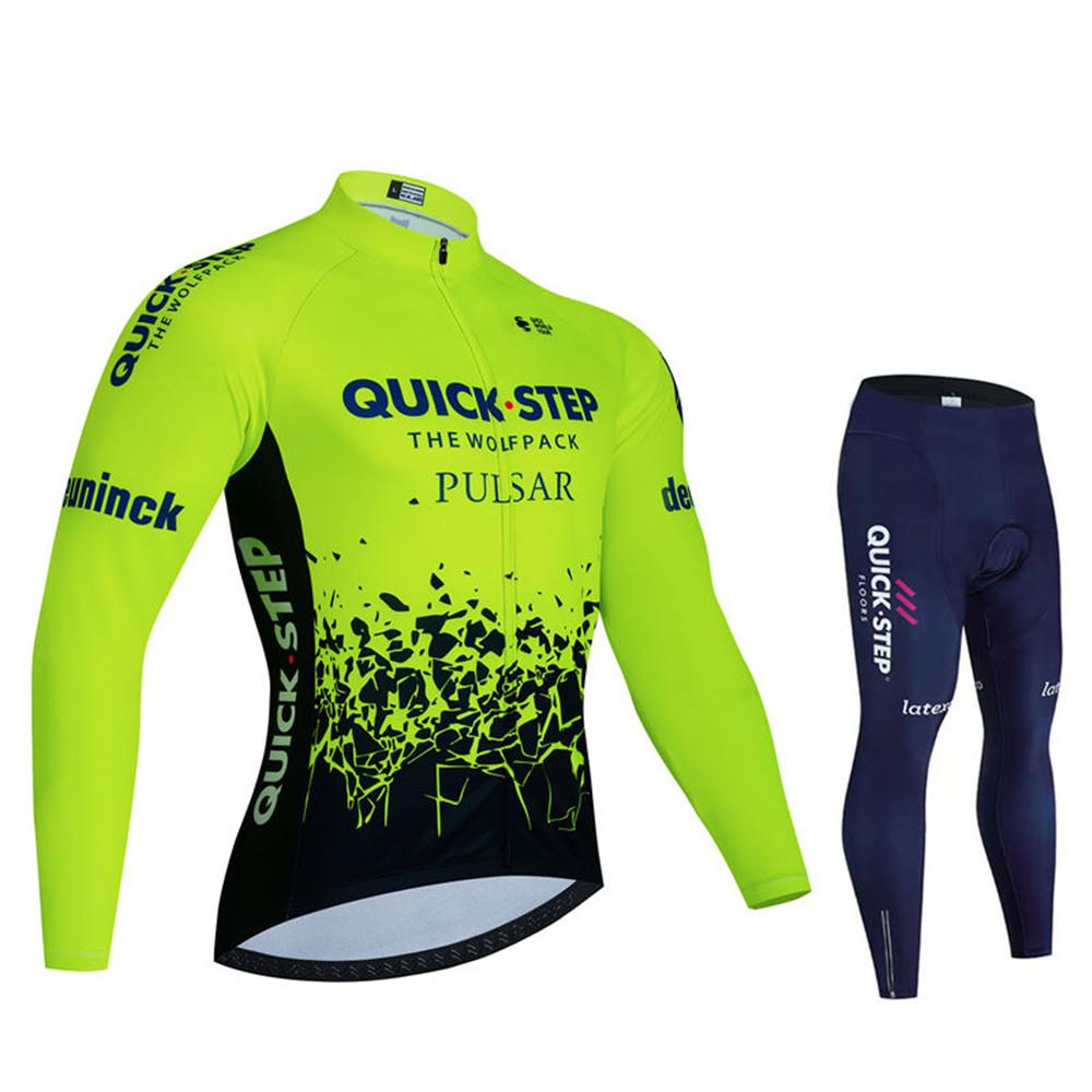 2026 Команда Soudal Quick Step Набор Велосипедных Джерси Весна Осень Мужской MTB Одежда Maillot Ciclismo С Длинным Рукавом Велосипедная Одежда Велосипедная Форма