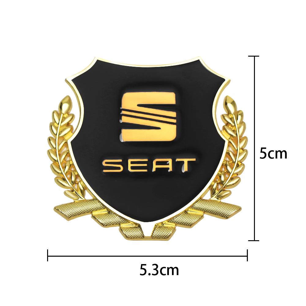 ydsh2 2Pcs Car Styling 3D Metal Logo Body Fender Side Window Wheat Ear Stickers For Seat FR Leon lbiza Ateca Arosa Exeo Cupra Toledo