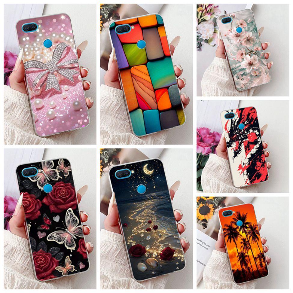Clear For Oppo A12 CPH2077 CPH2083 Cover For Oppo A12 Case Luxury Butterfly Love Fashion Flowers Cool Lion Cute Painted
