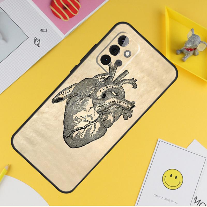 Anatomical Heart Anatomy For Samsung Galaxy A14 A34 A54 A12 A32 A52 A51 A71 A53 A33 A13 A15 A25 A35 A55 Phone Case