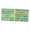 12Pcs Snap Bracelets Bands Slap Band Soft PVC Wristband Comfortable for Party Supplies FLAVOR Gift