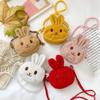 Girl's Shoulder Bag Crossbody Bag Plush Bunny Children's Bags