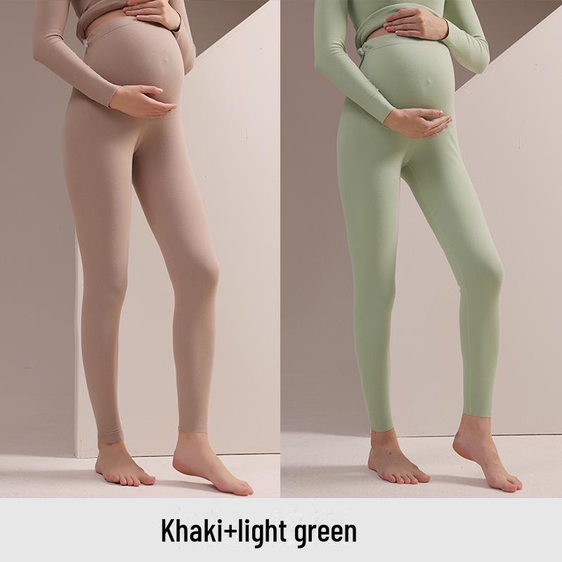 Теплые флисовые леггинсы большого размера для беременных женщин: Пижамные штаны подходят для раннего и позднего периода беременности, на осень и зиму