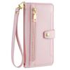 Flip Case for Motorola Moto G04 / G24 / G24 Power, Wallet Zipper Pocket, Pink