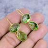 Peridot Gemstone Handmade 925 Sterling Silver Jewelry Earring 1.46" M-2638