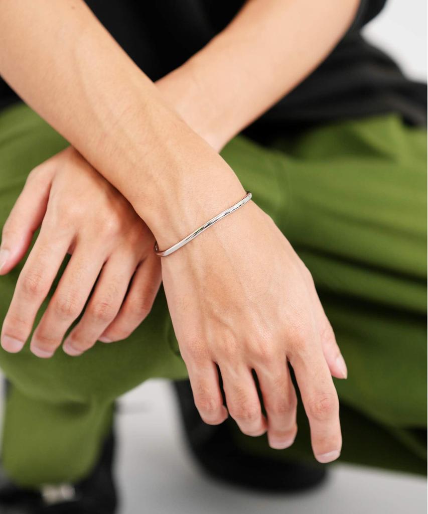 LION HEART Волна Нержавеющая сталь 316L Серебряный браслет/LH-1 Браслет/Хирургический (Гипераллергический)