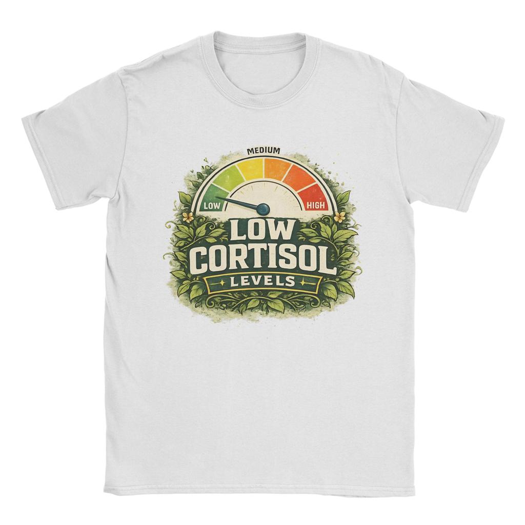 Unisex Unisex Tshirt Funny Low Cortisol Levels Meme Vintage Pure Cotton Tees Short Sleeve T Shirts O Neck Clothes Party